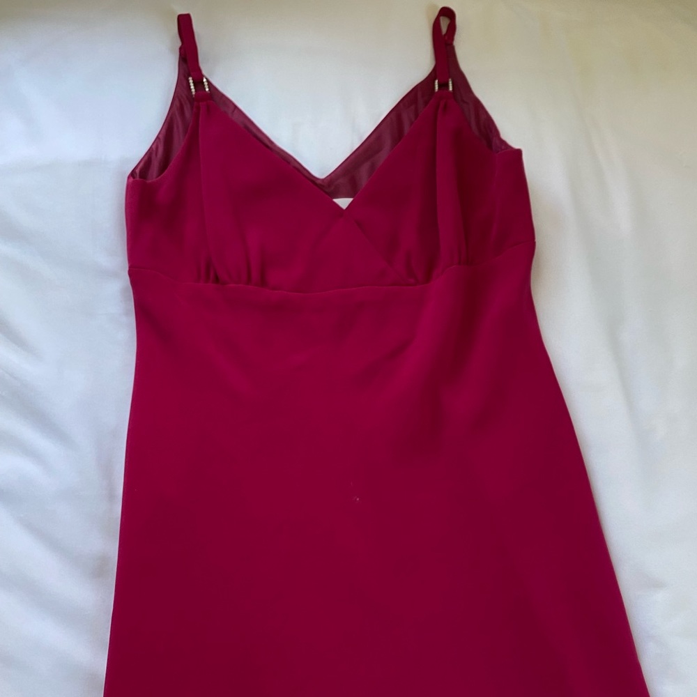 A line v neck dress